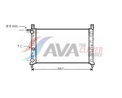 Radiateur, refroidissement du moteur FT2056 Ava Quality Cooling