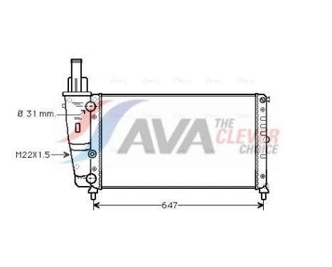 Radiateur, refroidissement du moteur FT2141 Ava Quality Cooling