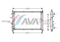 Radiateur, refroidissement du moteur FT2188 Ava Quality Cooling