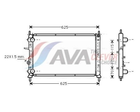 Radiateur, refroidissement du moteur FT2188 Ava Quality Cooling