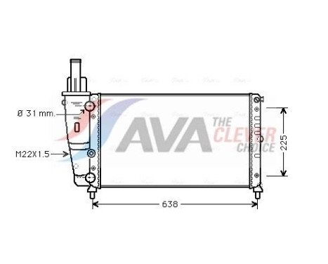 Radiateur, refroidissement du moteur FT2228 Ava Quality Cooling