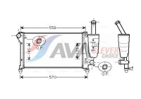 Radiateur, refroidissement du moteur FT2291 Ava Quality Cooling