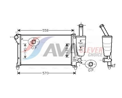Radiateur, refroidissement du moteur FT2291 Ava Quality Cooling