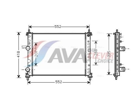 Radiateur, refroidissement du moteur FT2326 Ava Quality Cooling