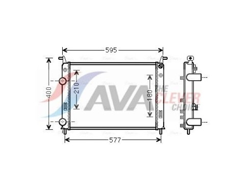 Radiateur, refroidissement du moteur FT2370 Ava Quality Cooling