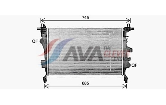 Radiateur, refroidissement du moteur FT2468 Ava Quality Cooling, Image 2