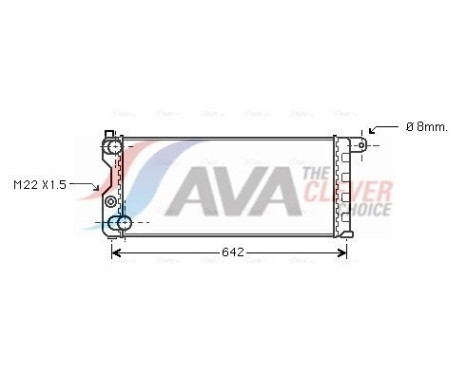 Radiateur, refroidissement du moteur FTA2074 Ava Quality Cooling