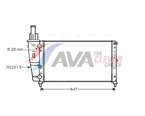 Radiateur, refroidissement du moteur FTA2140 Ava Quality Cooling