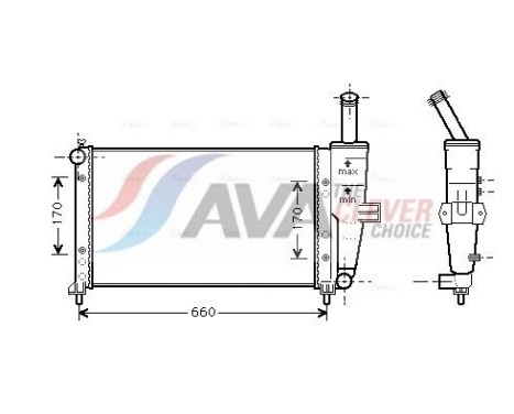 Radiateur, refroidissement du moteur FTA2208 Ava Quality Cooling