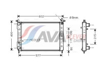 Radiateur, refroidissement du moteur FTA2232 Ava Quality Cooling