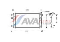 Radiateur, refroidissement du moteur FTA2239 Ava Quality Cooling