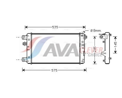 Radiateur, refroidissement du moteur FTA2239 Ava Quality Cooling