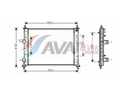 Radiateur, refroidissement du moteur FTA2249 Ava Quality Cooling
