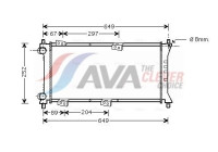 Radiateur, refroidissement du moteur FTA2258 Ava Quality Cooling