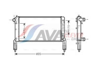 Radiateur, refroidissement du moteur FTA2263 Ava Quality Cooling