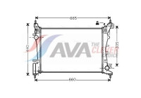Radiateur, refroidissement du moteur FTA2318 Ava Quality Cooling