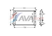 Radiateur, refroidissement du moteur FTA2336 Ava Quality Cooling