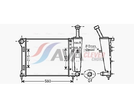 Radiateur, refroidissement du moteur FTA2345 Ava Quality Cooling