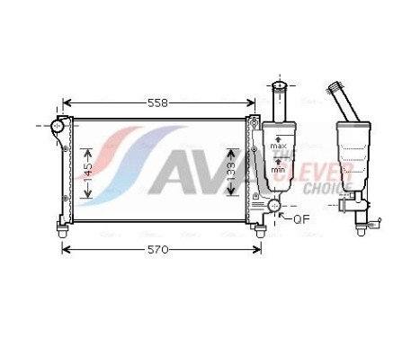 Radiateur, refroidissement du moteur FTA2368 Ava Quality Cooling