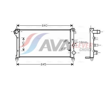 Radiateur, refroidissement du moteur FTA2379 Ava Quality Cooling