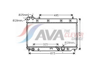 Radiateur, refroidissement du moteur HD2195 Ava Quality Cooling
