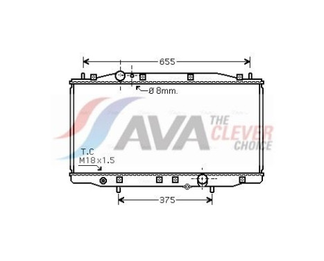 Radiateur, refroidissement du moteur HD2218 Ava Quality Cooling