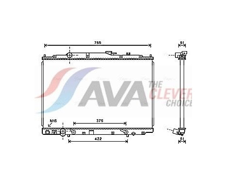 Radiateur, refroidissement du moteur HD2243 Ava Quality Cooling