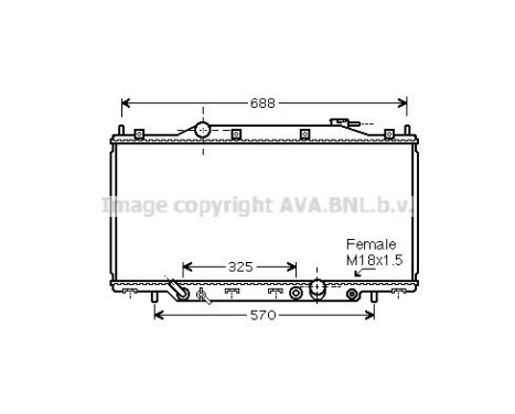 Radiateur, refroidissement du moteur HD2244 Ava Quality Cooling