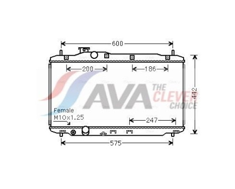 Radiateur, refroidissement du moteur HD2296 Ava Quality Cooling