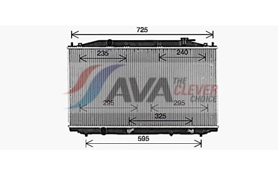 Radiateur, refroidissement du moteur HD2324 Ava Quality Cooling, Image 2