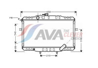 Radiateur, refroidissement du moteur HY2068 Ava Quality Cooling