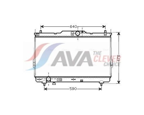 Radiateur, refroidissement du moteur HY2113 Ava Quality Cooling