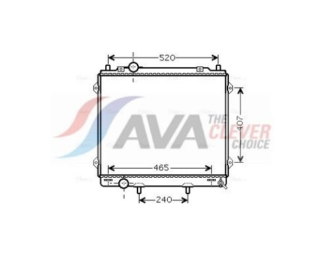 Radiateur, refroidissement du moteur HY2163 Ava Quality Cooling