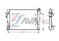 Radiateur, refroidissement du moteur HY2247 Ava Quality Cooling