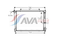 Radiateur, refroidissement du moteur HY2255 Ava Quality Cooling