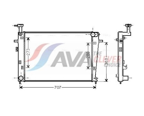 Radiateur, refroidissement du moteur HY2275 Ava Quality Cooling