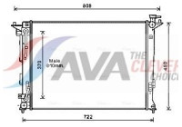 Radiateur, refroidissement du moteur HY2283 Ava Quality Cooling