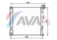 Radiateur, refroidissement du moteur HY2284 Ava Quality Cooling