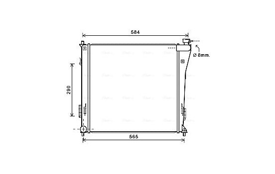 Radiateur, refroidissement du moteur HY2303 Ava Quality Cooling