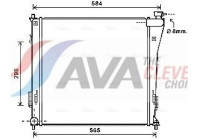 Radiateur, refroidissement du moteur HY2303 Ava Quality Cooling