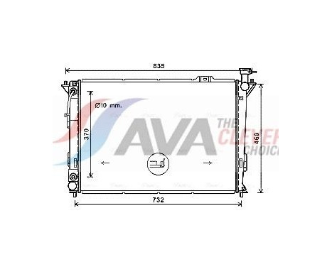 Radiateur, refroidissement du moteur HY2352 Ava Quality Cooling