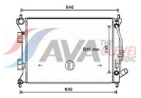 Radiateur, refroidissement du moteur HY2381 Ava Quality Cooling