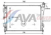 Radiateur, refroidissement du moteur HY2423 Ava Quality Cooling