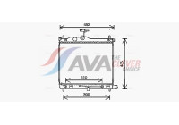 Radiateur, refroidissement du moteur HY2454 Ava Quality Cooling