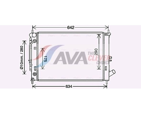 Radiateur, refroidissement du moteur HY2465 Ava Quality Cooling
