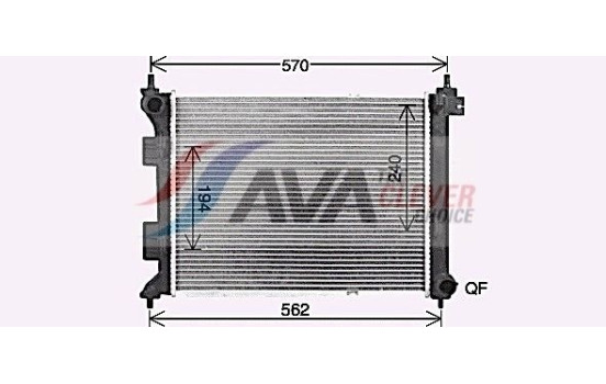Radiateur, refroidissement du moteur HY2479 Ava Quality Cooling, Image 2