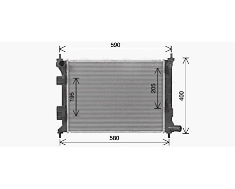 Radiateur, refroidissement du moteur HY2492 Ava Quality Cooling