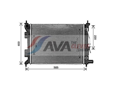 Radiateur, refroidissement du moteur HY2493 Ava Quality Cooling