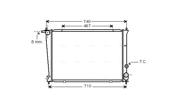 Radiateur, refroidissement du moteur HYA2049 Ava Quality Cooling