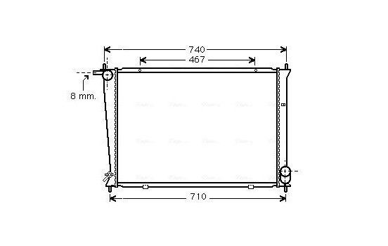 Radiateur, refroidissement du moteur HYA2148 Ava Quality Cooling